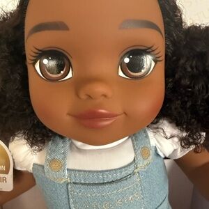 LittleListas Baby Lena Curly Hair Doll with Denim Outfit New in Box